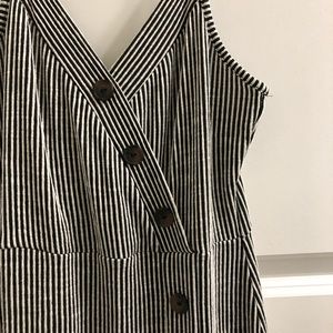 Striped Dress w Button Details
